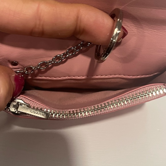 Coach Pink Leather Envelope Card Case | Elegant & Compact - Picture 8 of 13